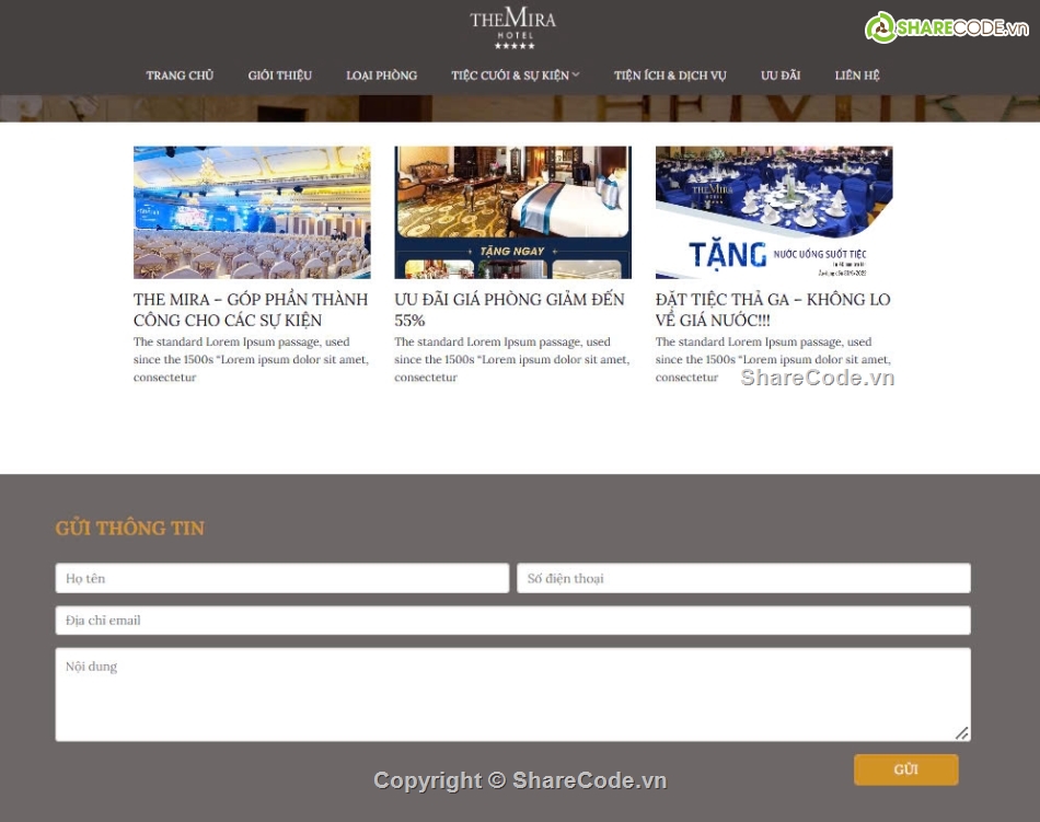 quản lý và đặt phòng hotel,khách sạn,Sự kiện tiệc cưới,Sharecode Website Hotel Sự Kiện Và Tiệc Cưới